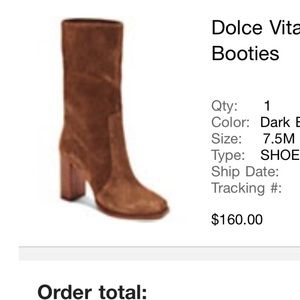 WORN ONCE Dolce vita brown suede boots